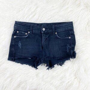 ⭐️ LF CARMAR Black Distress Denim Jean Shorts Size 25